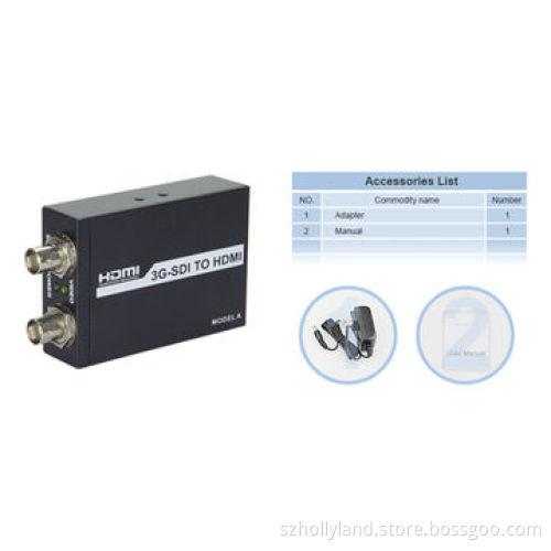3G SDI to HDMI Converter, Sized 82 x 55 x 30mm